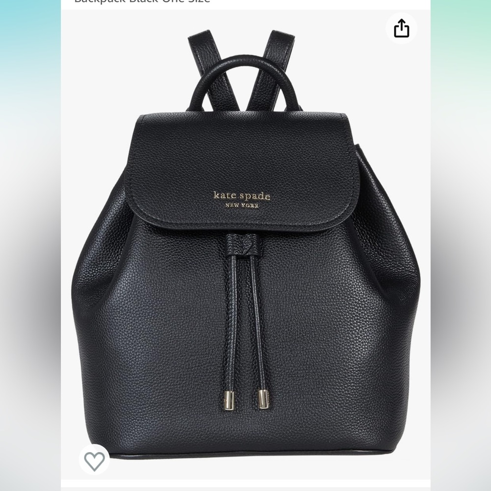 Kate Spade New York Sinch Pebbled Leather Medium Flap Backpack TAN